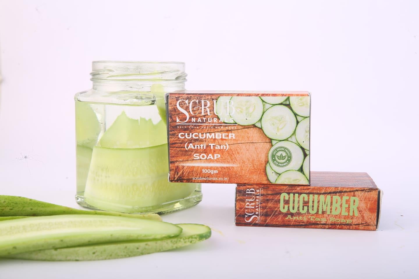 Cucumber Brightening Soap with Shea Butter, Glycerine, Olive Oil, Kojic Acid & Cucumber Extract – Hydrating & Skin Refreshing Cleanser | 100g