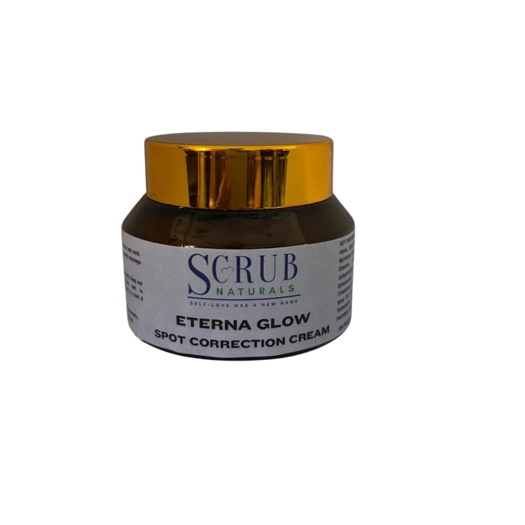 Eterna Glow Spot Correction Cream with Glutathione & Allantoin – Brightening, Pigmentation & Dark Spot Removal Cream for Men & Women | Hydrating & Even Tone Formula | 50g