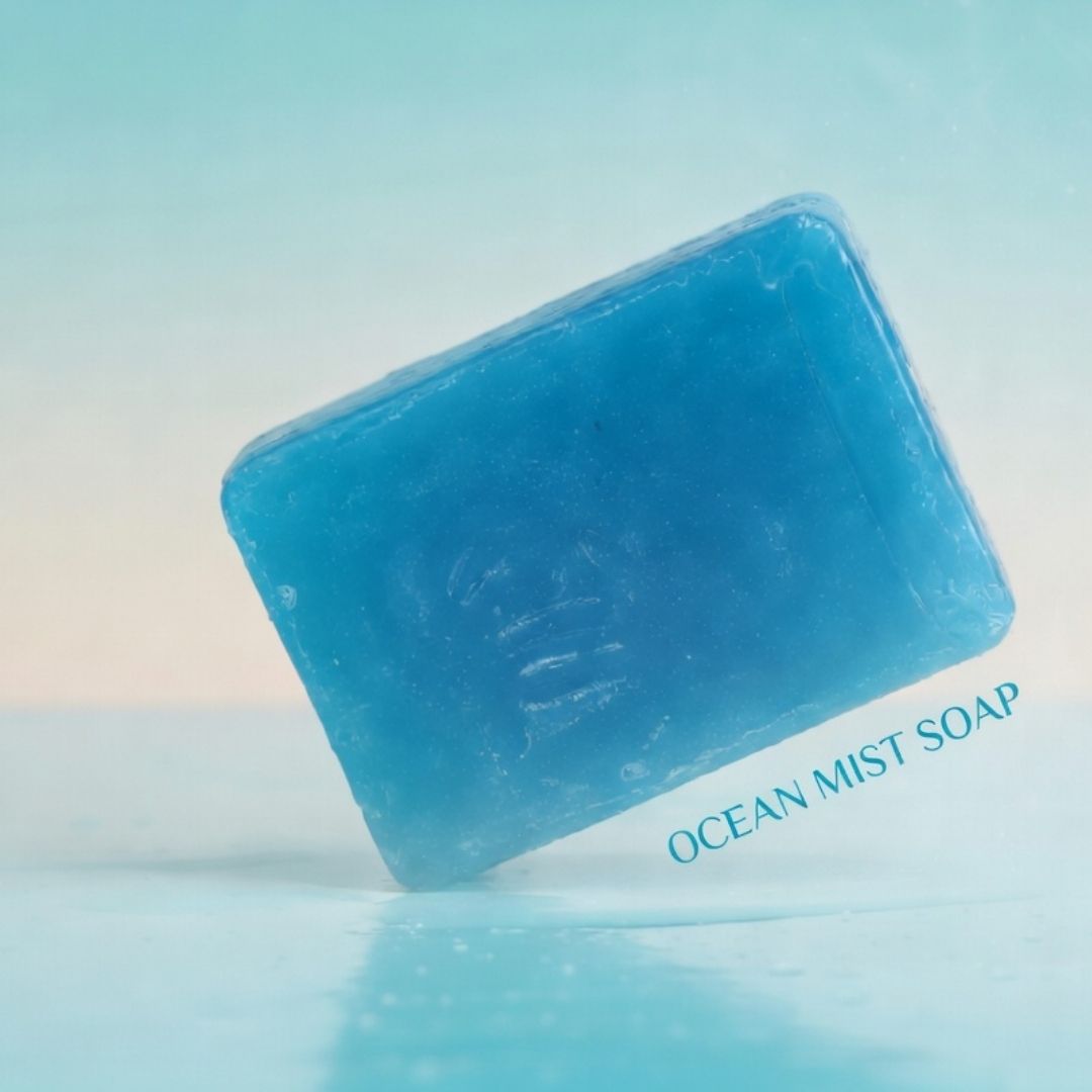 Ocean Mist Soap with Shea Butter, Glycerin & Rosemary Oil – Refreshing, Detoxifying & Hydrating Handmade Soap (100gms)